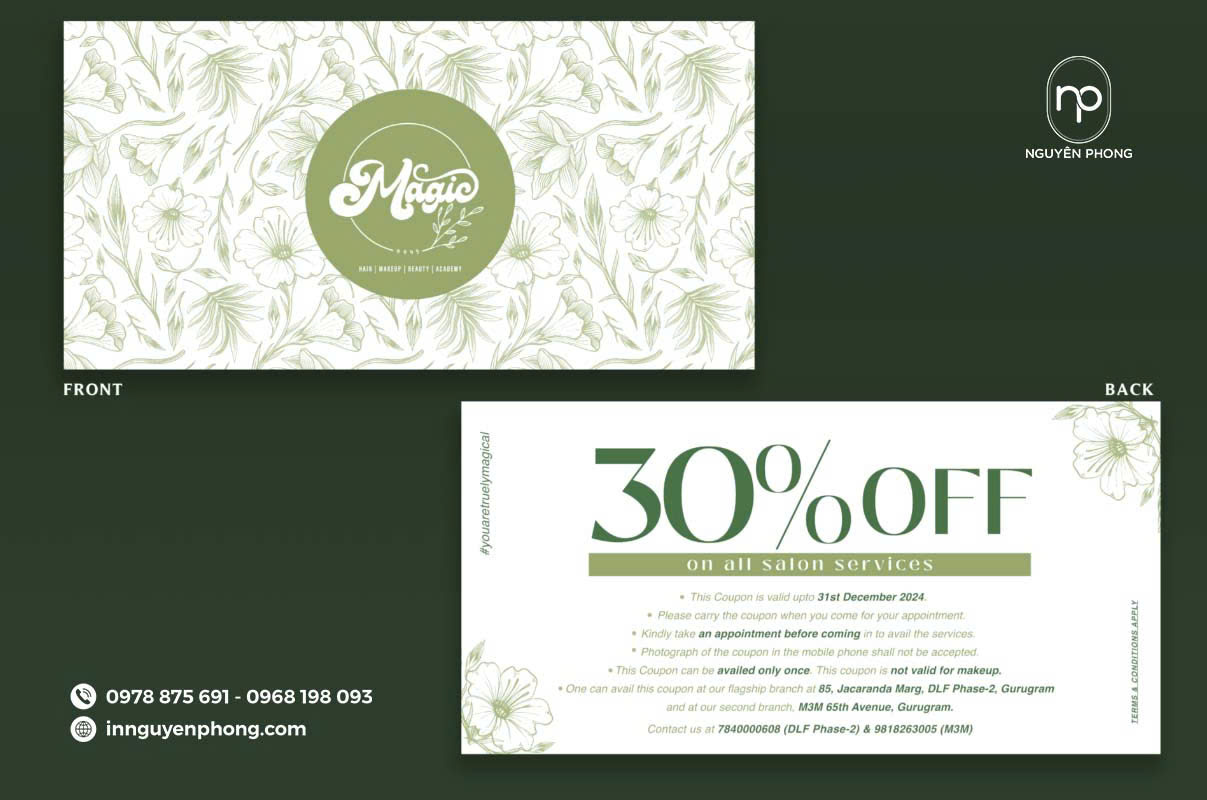 Thiết kế voucher riêng biệt cho từng doanh nghiệp khách nhau